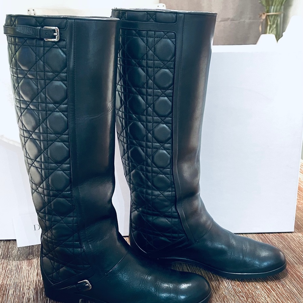 DIOR City Cannage High Boots Black - Picture 10 of 13
